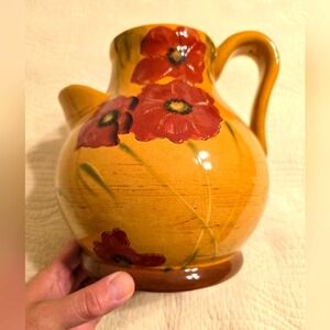 Ambiance Collection Fleur Rouge" Red Flower" Pitcher by Nanette Vacher